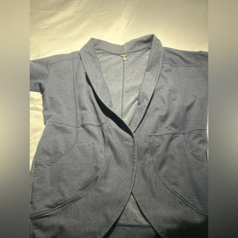 Eddie Bauer Women’s Camp Fleece Wrap Cardigan – Gray – Size XL